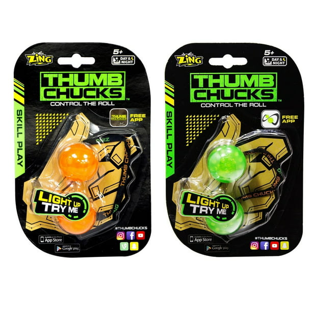 Thumb Chucks Lightup Control The Roll Fidget Finger Trick Skill Toy for sale online